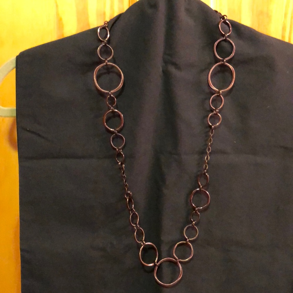 Lia Sophia Chocolate circle shapes Necklace